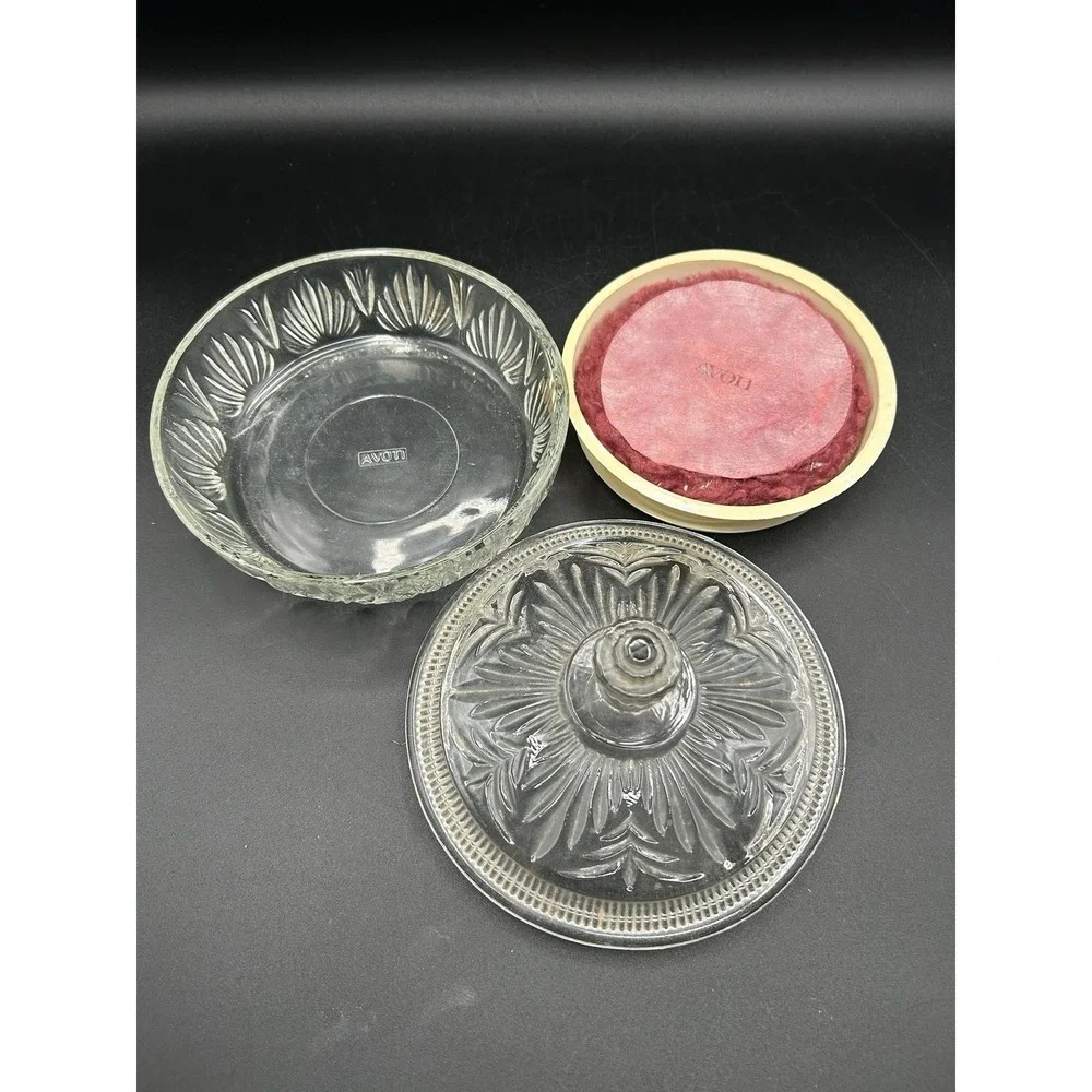VTG Avon Crystalique Beauty Container Timeless